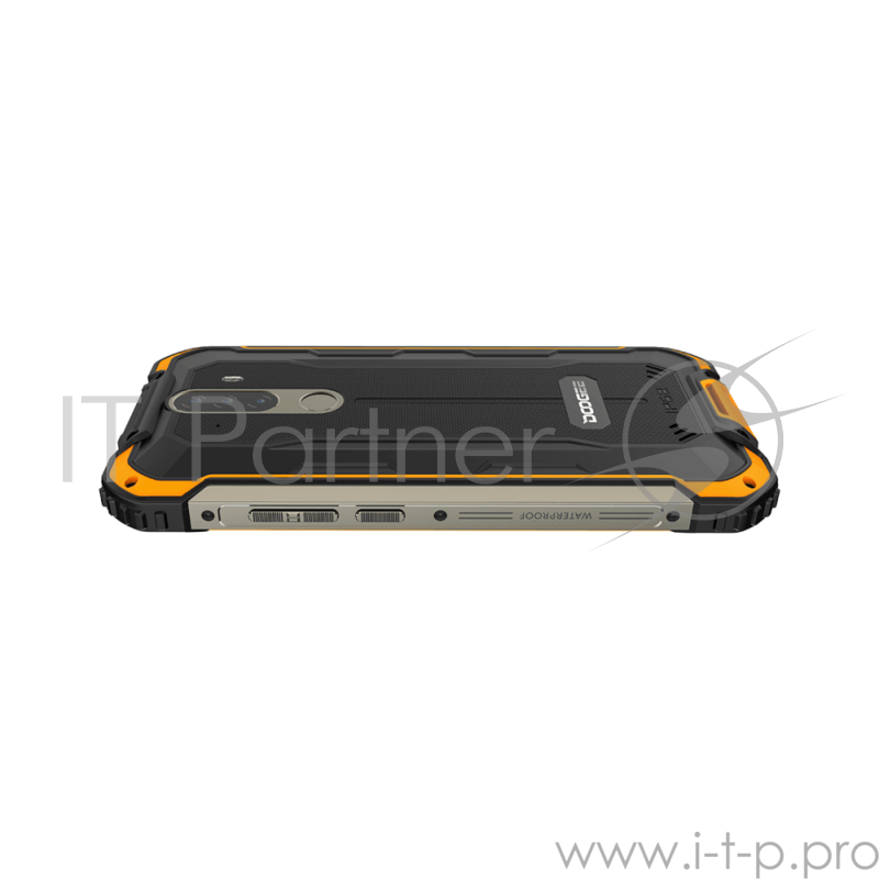 Смартфон Doogee Doogee S58 Pro Fire Orange, 5.71” 19:9 720 x 1520 пикселей, 4x2,0 ГГц+4x1,5 ГГц, 8 Core, 6GB RAM, 64GB, up to 256GB flash, 16 МП+ 2 МП + 2 МП/16Mpix, 2 Sim, 2G, 3G, LTE, BT v5.0, Wi-Fi, NFC, GPS, Type-C, 5180mAh, Android 10, 162,8 ммx
