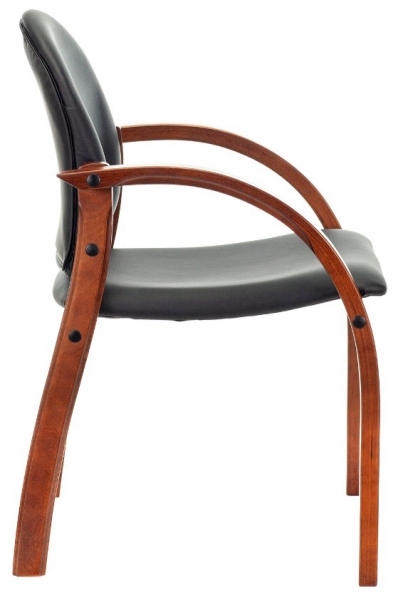 Стул Бюрократ ДЖУНО черный искусственная кожа