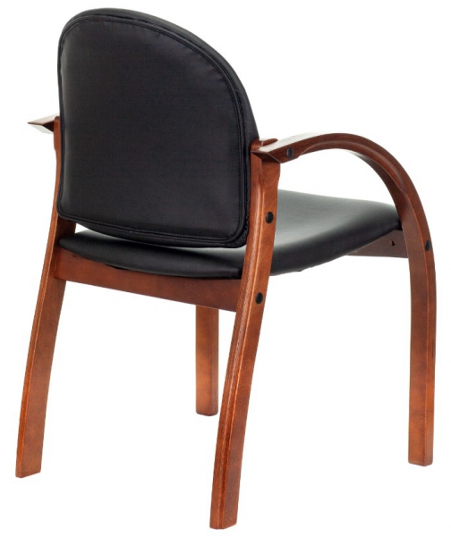 Стул Бюрократ ДЖУНО черный искусственная кожа