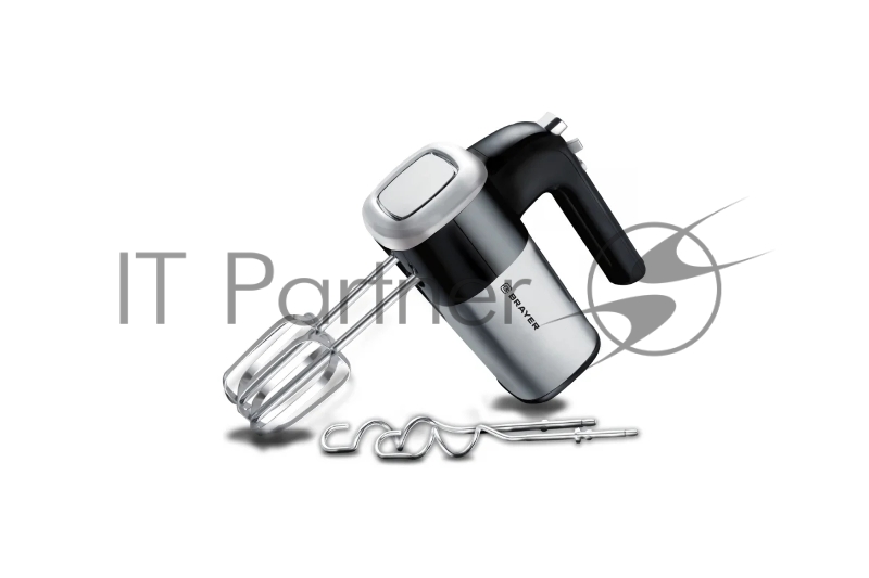 Миксер BRAYER, 800 Вт, 5 скор.реж, турбо,насад. венчики, насад для взбивания