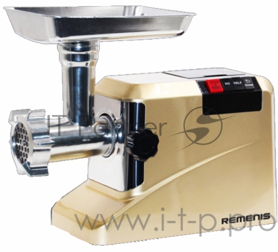 Мясорубки Remenis 2600 Вт, 2.5 кг/мин, реверс, золотой