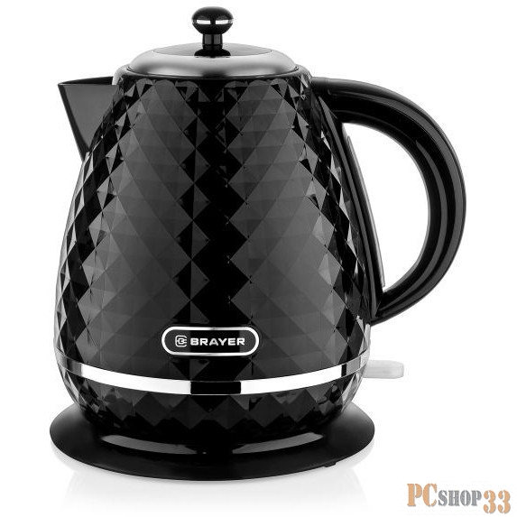 Чайник электрический BRAYER, 2200 Вт, 1,7 л, Strix, автоотключ, термост.пласт.