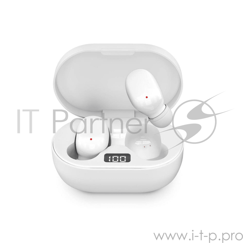 Наушники HIPER Беспроводные наушники HIPER TWS BRISE V2 White Bluetooth 5.0 гарнитура Li-Pol 2x80мАч+300мАч, LCD, белый