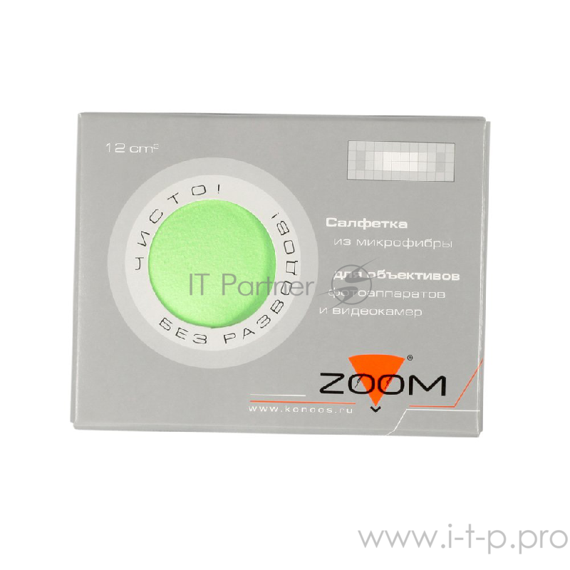 Чистящие средства Konoos KFS-1 Салфетка для оптики Zoom, 12х12 см