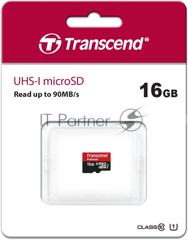 Карта памяти 16ГБ Transcend TS16GUSDCU1 microSD HC UHS-I Class10