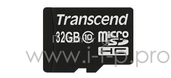 Карта памяти 32ГБ Transcend TS32GUSDC10 microSD HC Class10