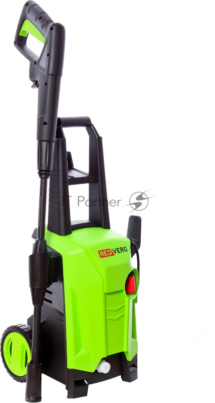 Мойка высокого давления RedVerg RD-HPW1500 220В/50Гц 1500Вт 125 бар расход воды-306л/ч темпер. воды на вх.-до 60 град шланг-5м пласт. пистолет и удлинит. насадка емкость для моющего средства вес-5,9кг