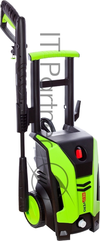 Мойка высокого давления RedVerg RD-HPW1800 220В/50Гц 1800Вт 140 бар расход воды-306л/ч темпер. воды на вх.-до 60 град шланг-5м пласт. пистолет и удлинит. насадка емкость для моющего средства вес-5,6кг