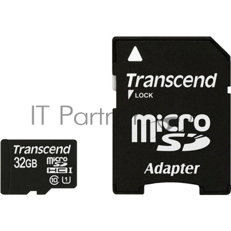 Карта памяти 32ГБ Transcend TS32GUSDU1 microSD HC UHS-I Class10 + адаптер