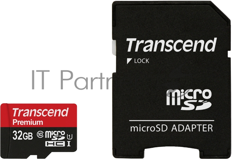 Карта памяти 32ГБ Transcend TS32GUSDU1 microSD HC UHS-I Class10 + адаптер