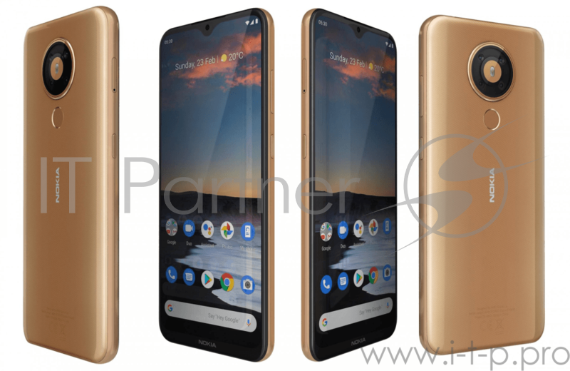 Смартфон Nokia NOKIA 5.3 TA-1234 DS 4/64 RU SAND, 6.55 1600x720, 1.8GHz, 8 Core, 4GB RAM, 64GB, up to 512GB flash, 13 МП + 2 МП + 5 МП + 2 МП/8Mpix, 2 Sim, 2G, 3G, LTE, BT v5.0, Wi-Fi, NFC, GPS, Beidou, Glonass, Type-C, 4000mAh, Android 10, 164,3 мм