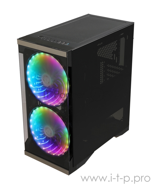 Корпус Formula V-LINE 7612 черный без БП ATX 6x120mm 3x140mm 2xUSB2.0 1xUSB3.0 audio bott PSU