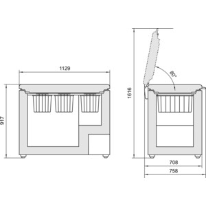 Морозильный ларь LIEBHERR GTP235625001, 91.9х113.2х76, 215 л, однокамерный