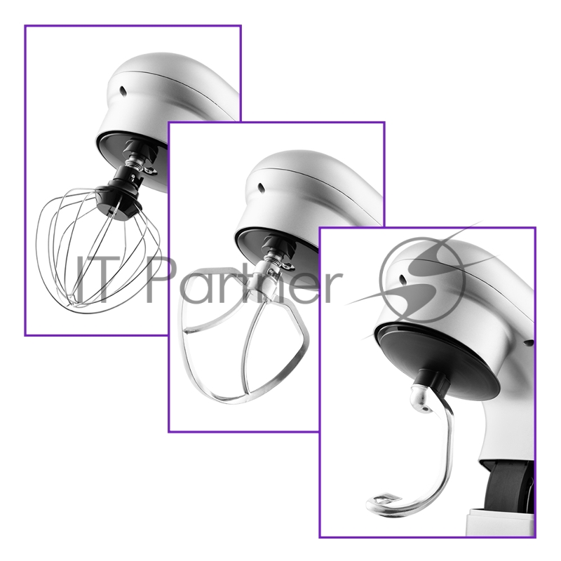 Цельнометаллический планетарный миксер Kitfort Мощность1500. Ёмкость чаши 4,2 л серебрист