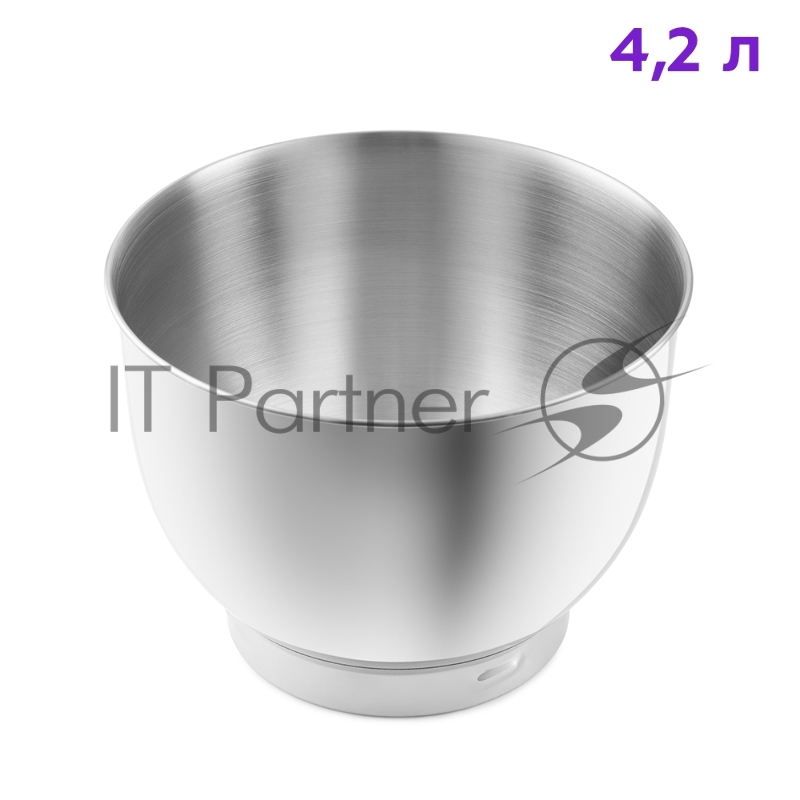 Цельнометаллический планетарный миксер Kitfort Мощность1500. Ёмкость чаши 4,2 л серебрист