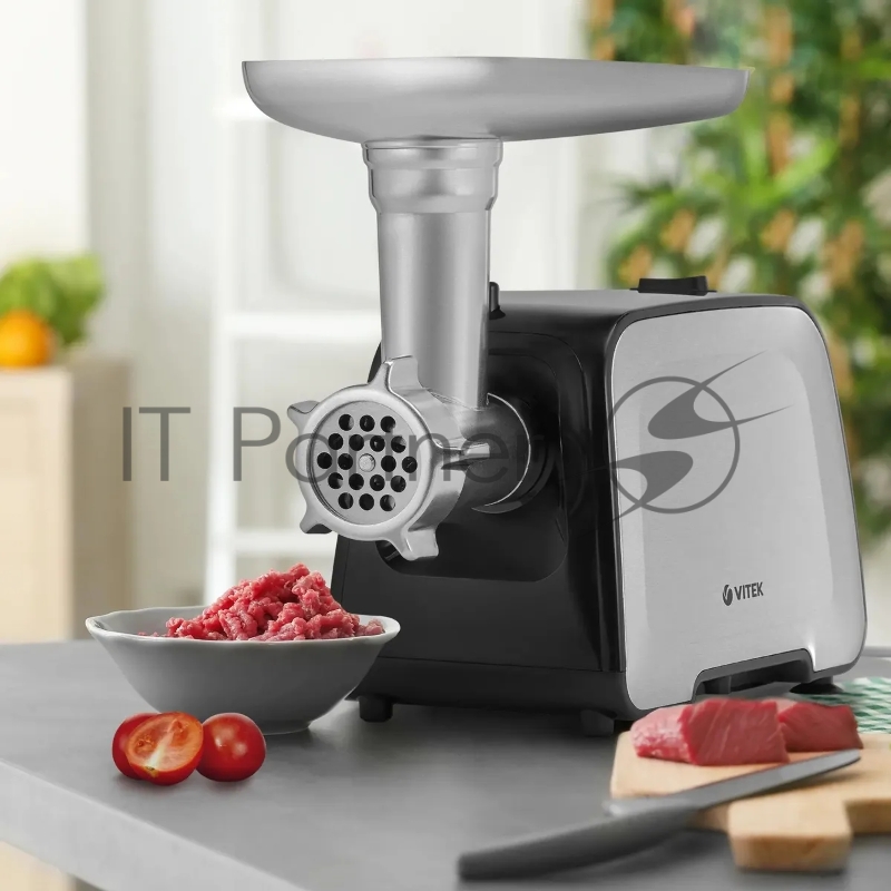 Мясорубка VITEK Максимальная мощность 2000 Вт.Алюминевый лоток для мяса.Функция Реверс