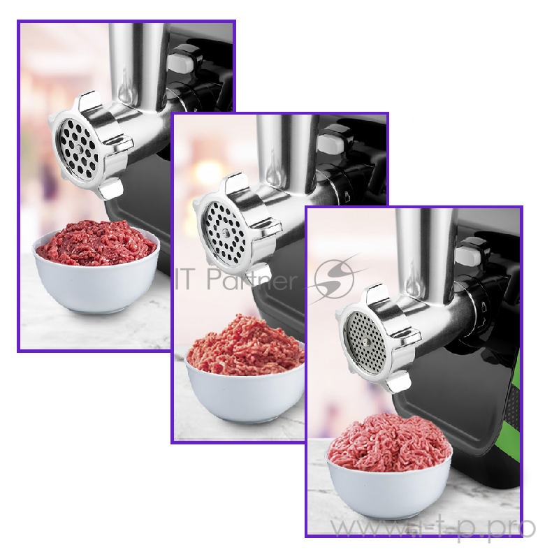 Мясорубка Kitfort Мощность 1200 Вт.Производительность 1 кг/мин.Насадки 5 шт.зеленый