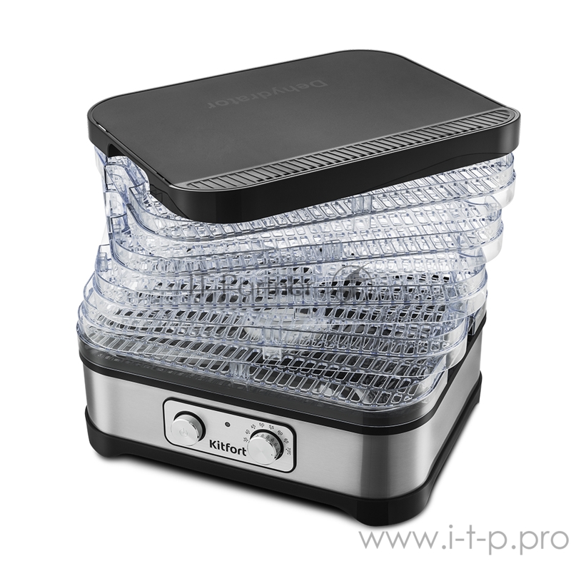 Сушилка для овощей и фруктов Kitfort Мощность 250 Вт.Количество поддонов 5.