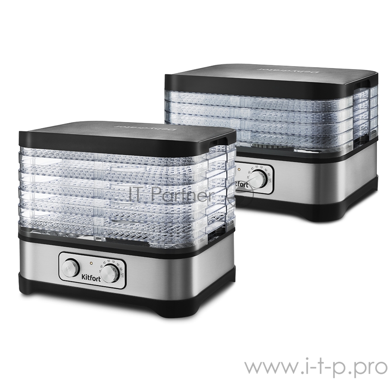 Сушилка для овощей и фруктов Kitfort Мощность 250 Вт.Количество поддонов 5.