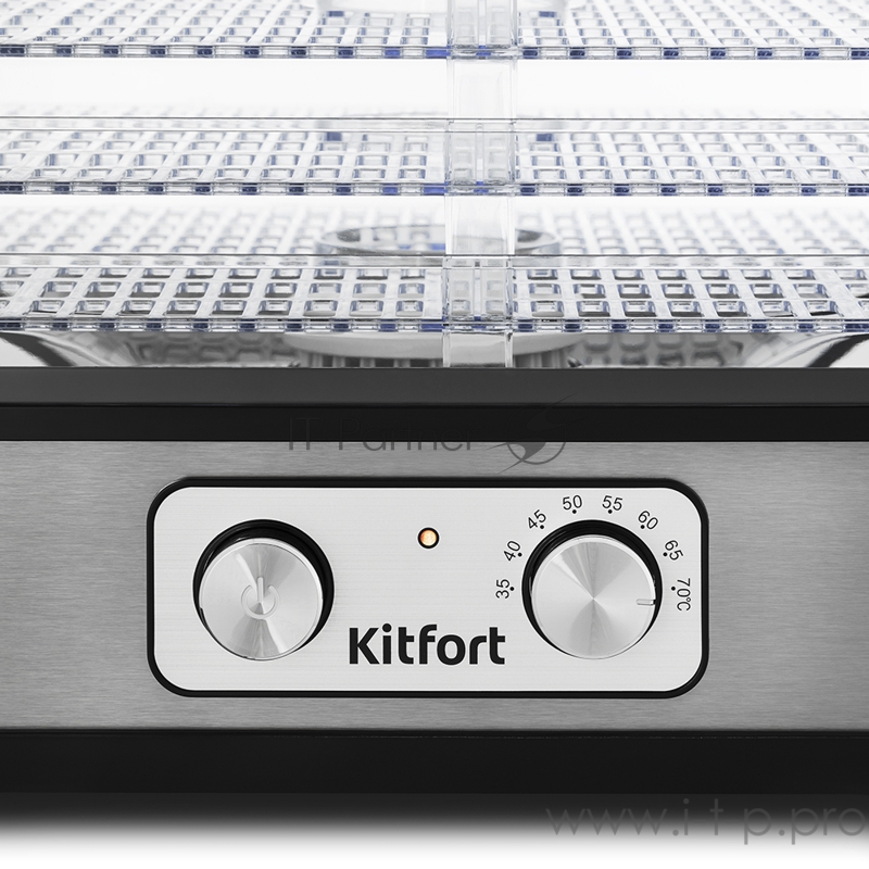 Сушилка для овощей и фруктов Kitfort Мощность 250 Вт.Количество поддонов 5.