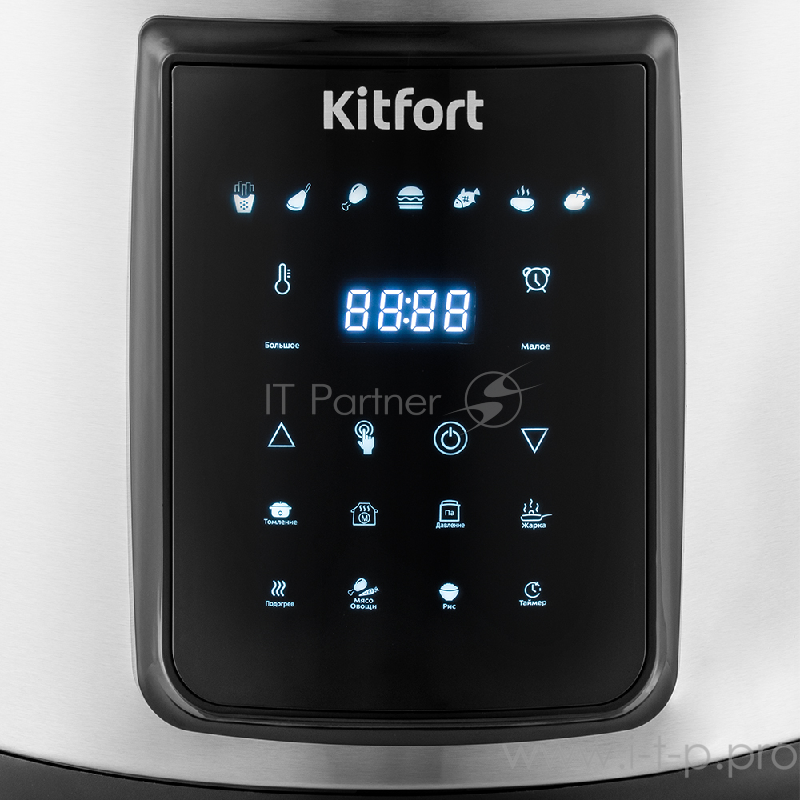 Скороварка-аэрогриль «5 в 1» Kitfort Мощность аэрогриля/скороварки 1500 Вт/1000 Вт.
