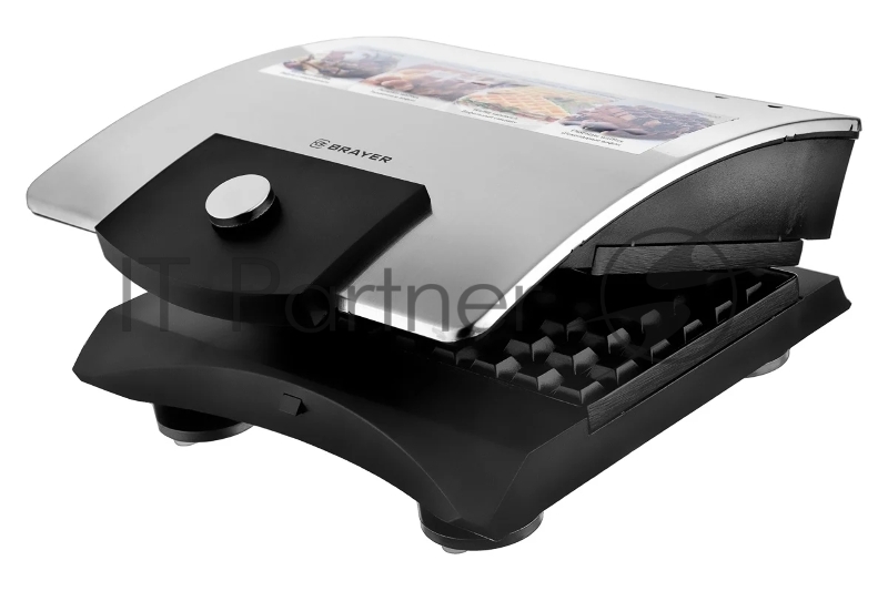 Вафельница BRAYER, 750 Вт, белг.вафли, панель 11*13 см, защита от перегр, индик. готовности