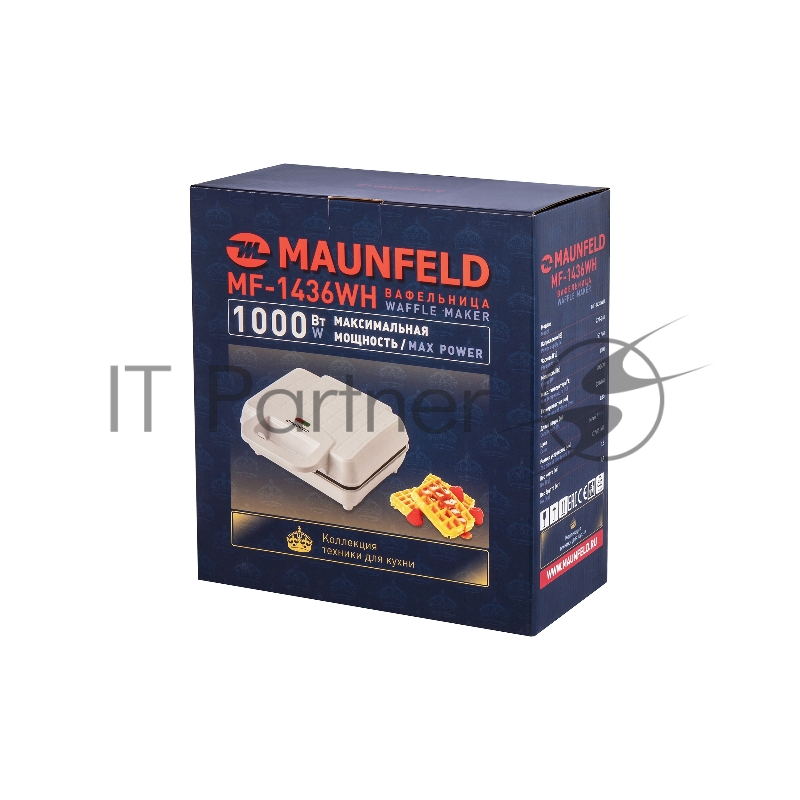 Вафельница MAUNFELD MF-1436WH