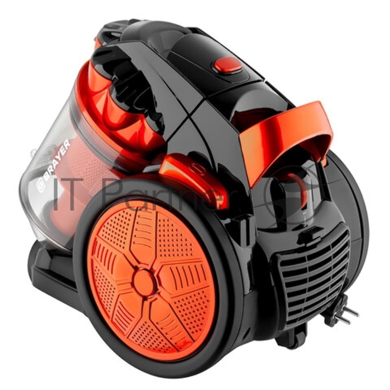 Пылесос циклонного типа BRAYER, 2200 Вт, 3 л, всасыв 400, НЕРА, телес 87 см, меб, щель