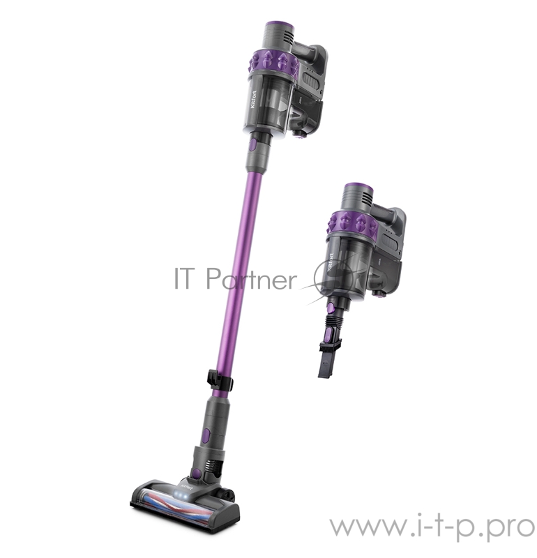 Вертикальный пылесос Kitfort Мощность 150 Вт.Пылесборник 1 л.Время зарядки 4,5 ч.