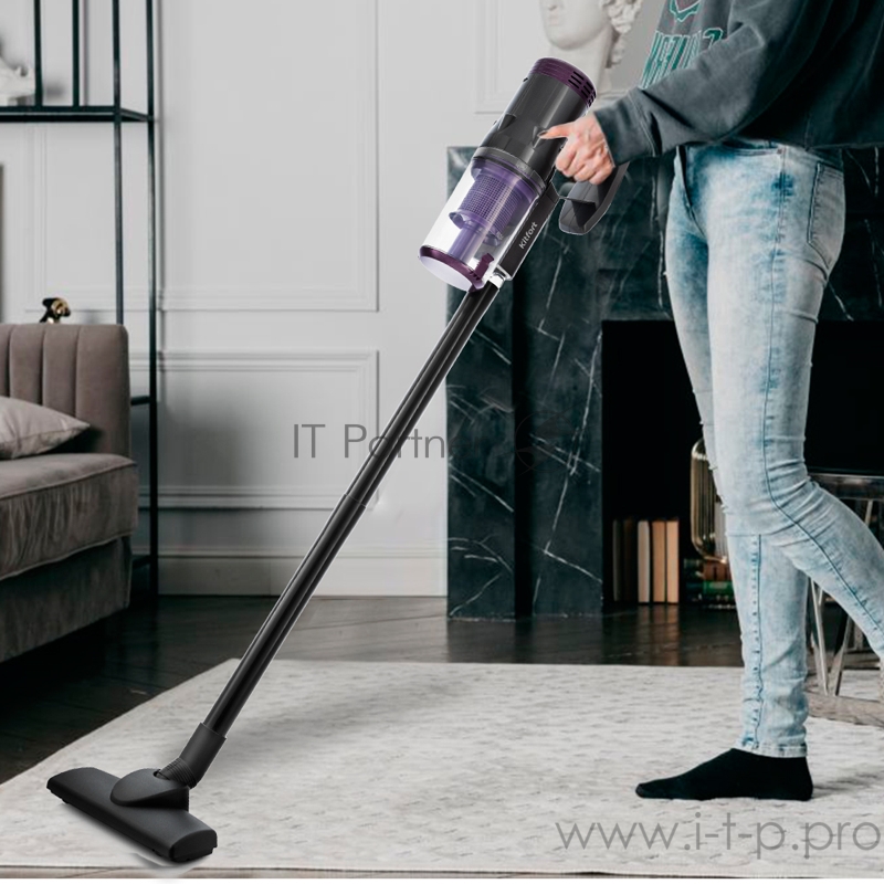 Вертикальный пылесос Kitfort Мощность 600 Вт.Пылесборник 0,8 л.Длина шнура 4 м.