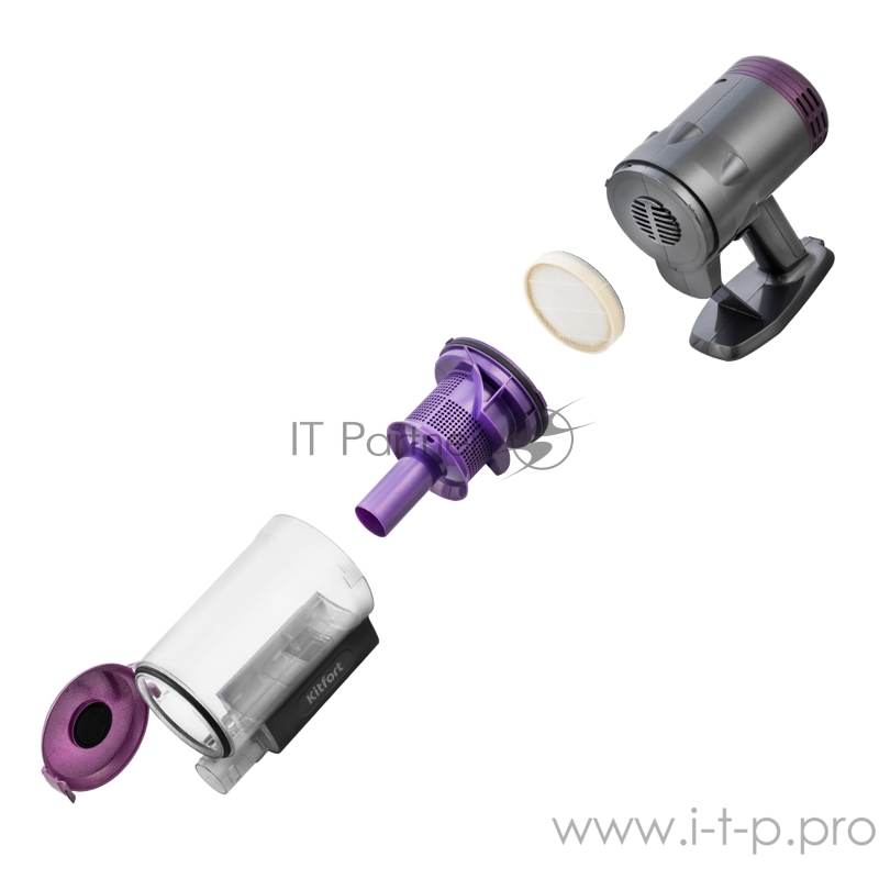 Вертикальный пылесос Kitfort Мощность 600 Вт.Пылесборник 0,8 л.Длина шнура 4 м.