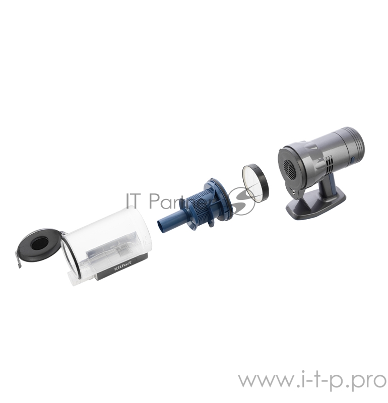 Вертикальный пылесос Kitfort Мощность120 Вт.Пылесборник 0,8 л.Li-ion 21,6 В, 2200 мА*ч