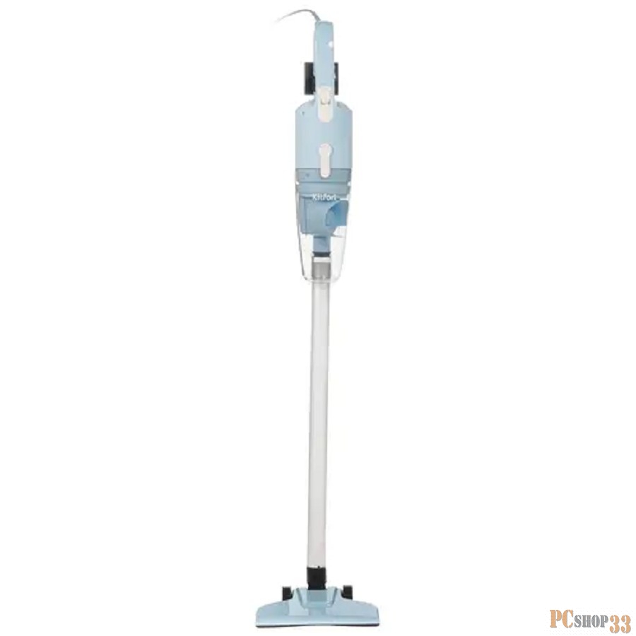 Вертикальный пылесос Kitfort Мощность 500 Вт.Пылесборник 0,3 л.Время зарядки 4,5 ч.