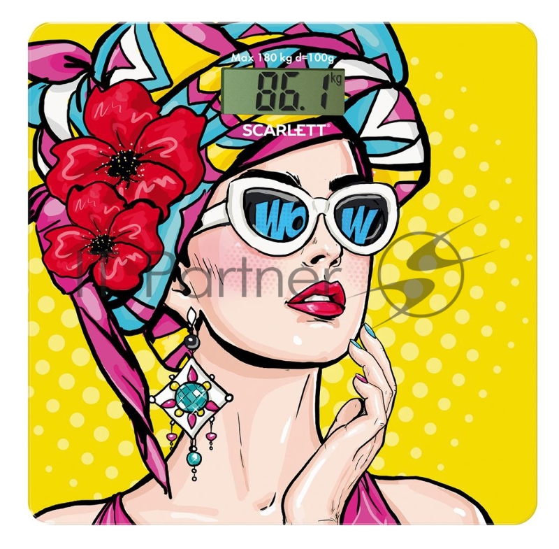 Весы напольные электронные Scarlett SC-BS33E068 макс.180кг рисунок