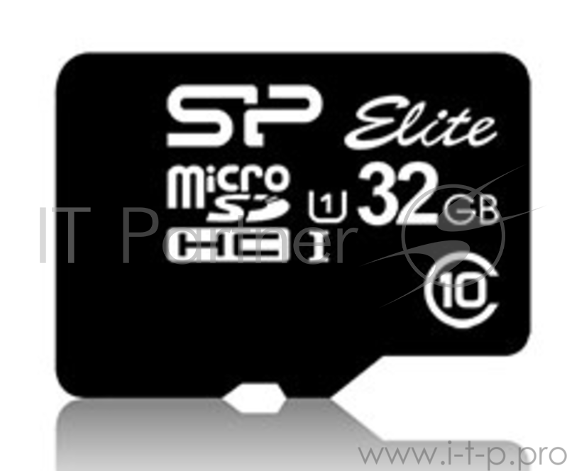 Карта памяти 32ГБ Silicon Power Elite SP032GBSTHBU1V10-SP microSD HC UHS-I Class10 + адаптер