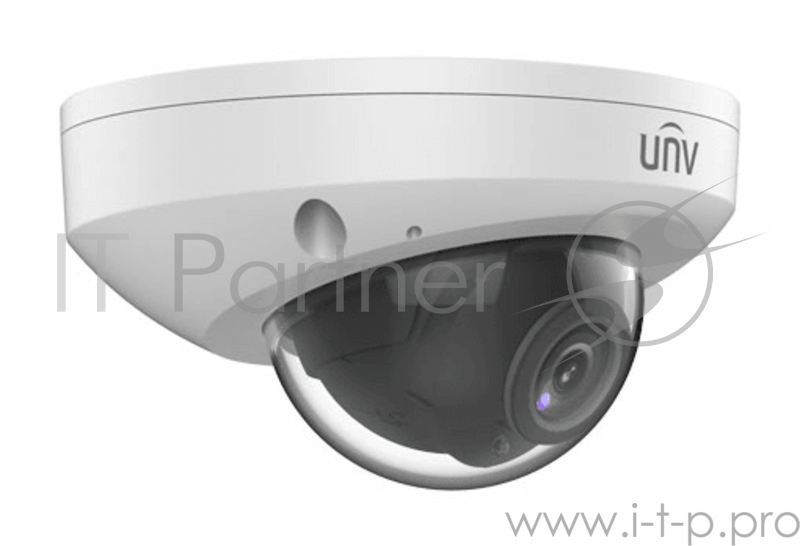 Интернет-камера UNV 4Мп купольная антивандальная мини-камера, ИК-подсветка до 15м, об. 2.8мм