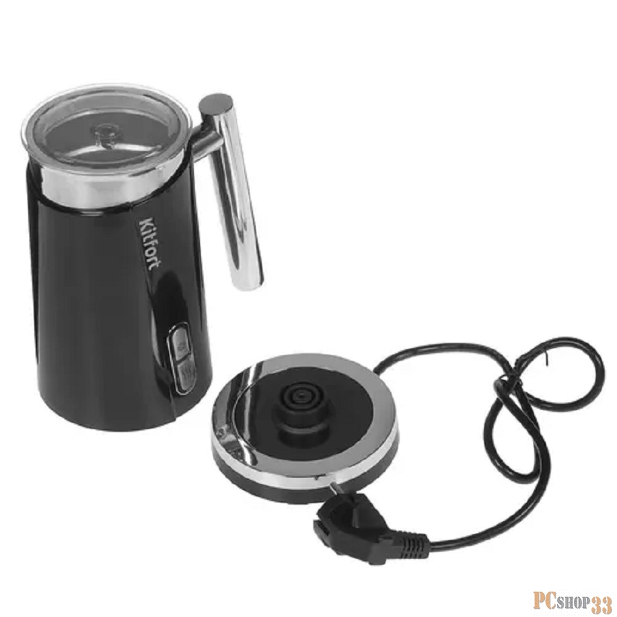 Капучинатор Kitfort Мощность 500 Вт.Ёмкость 0,3 л.Материал чаши нержавеющая сталь.