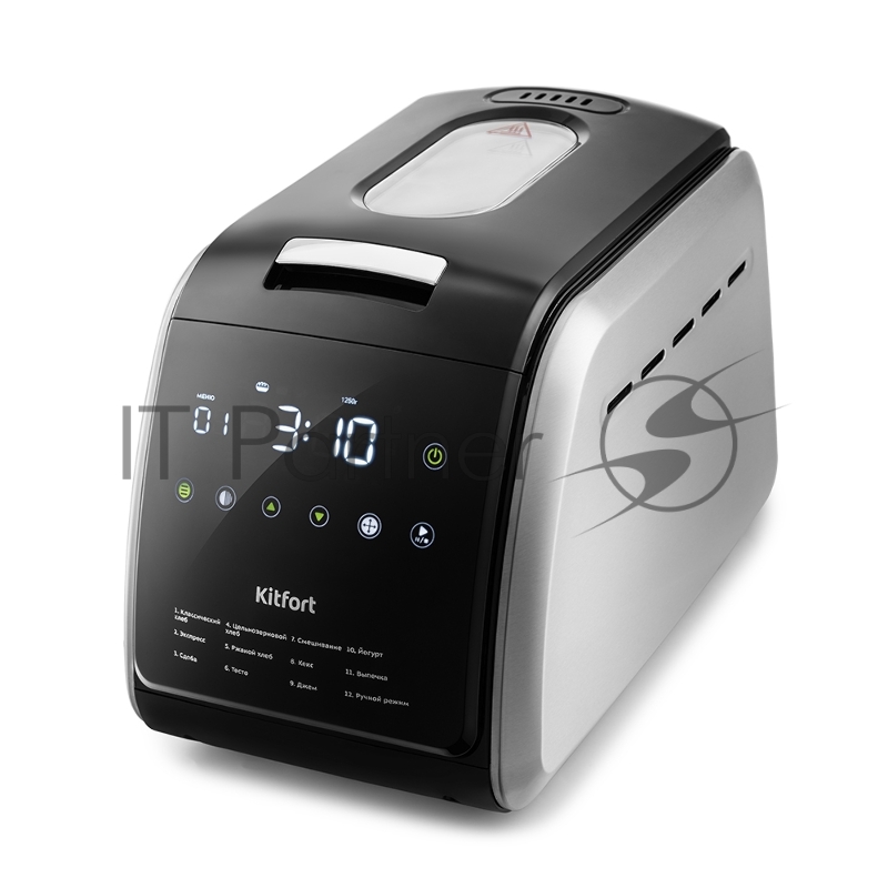 Хлебопечь Kitfort KT-305 черный/серебристый