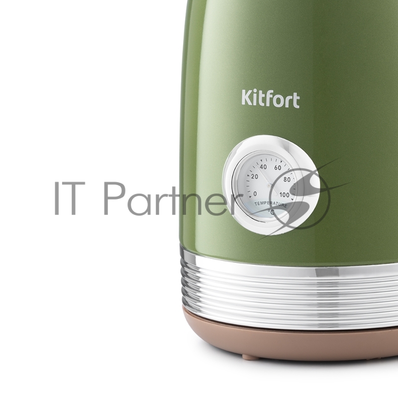 Чайник электрический Kitfort KT-6110 1.7л. 2200Вт зеленый (корпус: нержавеющая сталь)