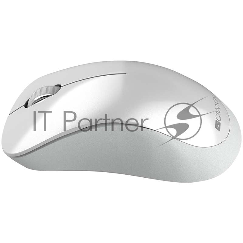 Мышь Canyon 2.4 GHz Wireless mouse ,with 3 buttons, DPI 1200, Battery:AAA*2pcs ,pearl white grey67*109*38mm 0.063kg