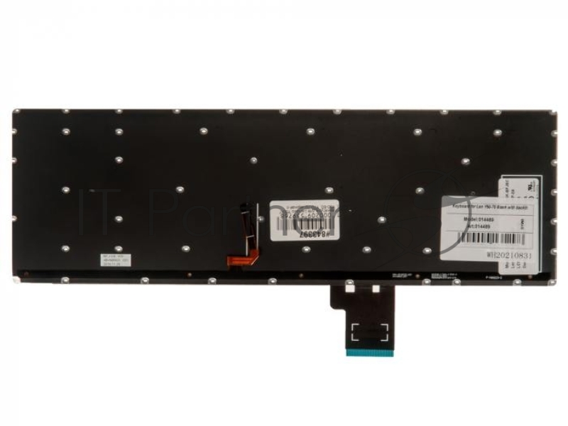 Клавиатура для ноутбука Lenovo IdeaPad Y50, Y50-70, Y50-80 черная, без рамки, с подсветкой, Lenovo, русская