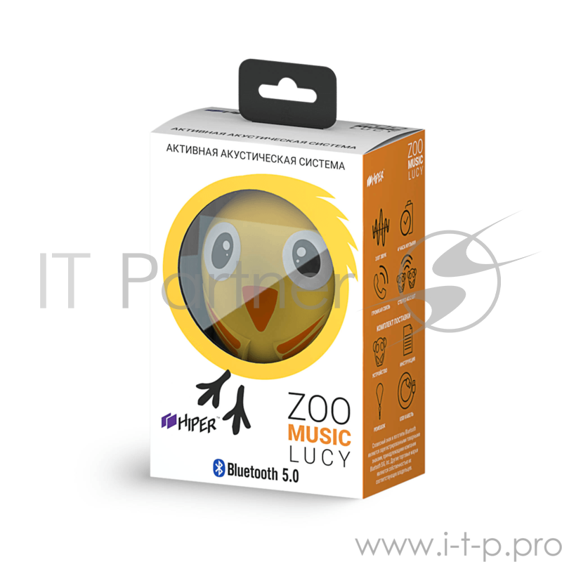 Акустическая система HIPER Портативная акустическая система Bluetooth Speaker HIPER ZOO Music Lucy, Птичка