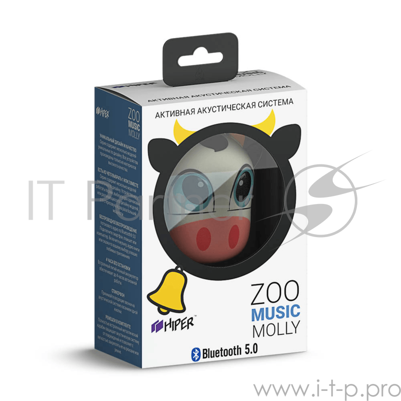 Акустическая система HIPER Портативная акустическая система Bluetooth Speaker HIPER ZOO Music Molly, Корова