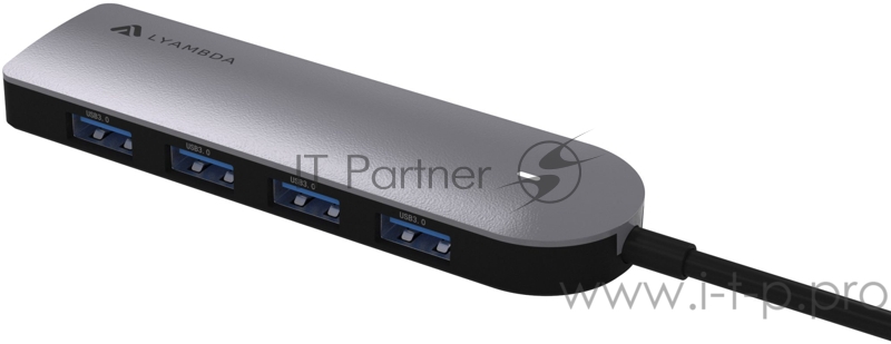Ультрокомпактный Type-C USB 3.0 Хаб превратит 1 порт USB-C в четыре порта данных USB 3.0 со скоростью передачи данных до 5 Гбит / с.