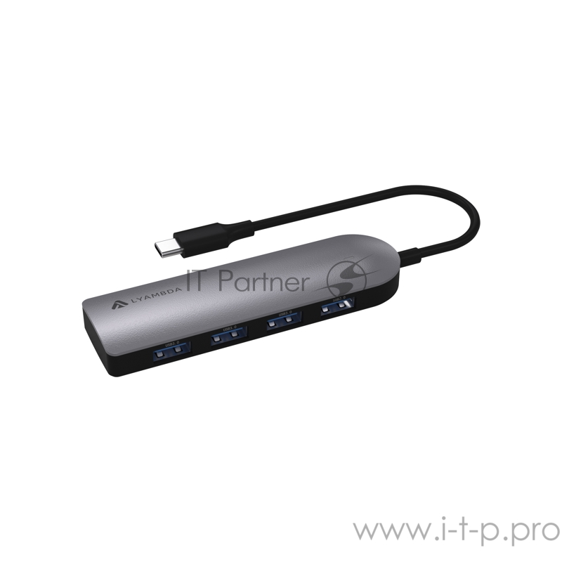 Ультрокомпактный Type-C USB 3.0 Хаб превратит 1 порт USB-C в четыре порта данных USB 3.0 со скоростью передачи данных до 5 Гбит / с.