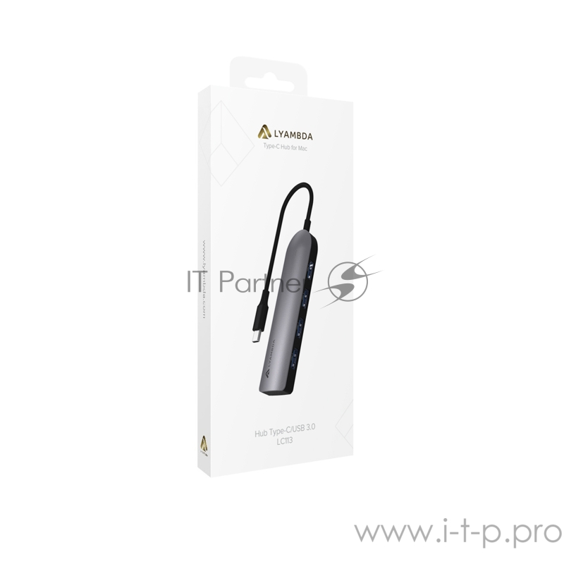 Ультрокомпактный Type-C USB 3.0 Хаб превратит 1 порт USB-C в четыре порта данных USB 3.0 со скоростью передачи данных до 5 Гбит / с.