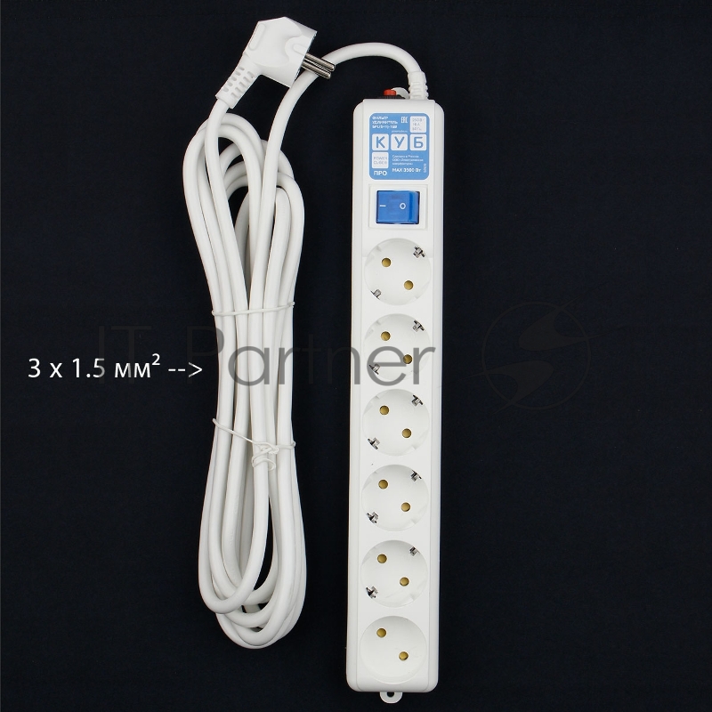 Фильтр-удл. PC PRO, 5м, 6р LCконтур, 16А/3,5кВт