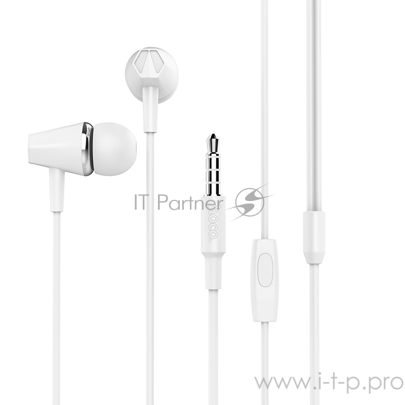 Проводные наушники-вставки с микрофоном Hoco M34 White