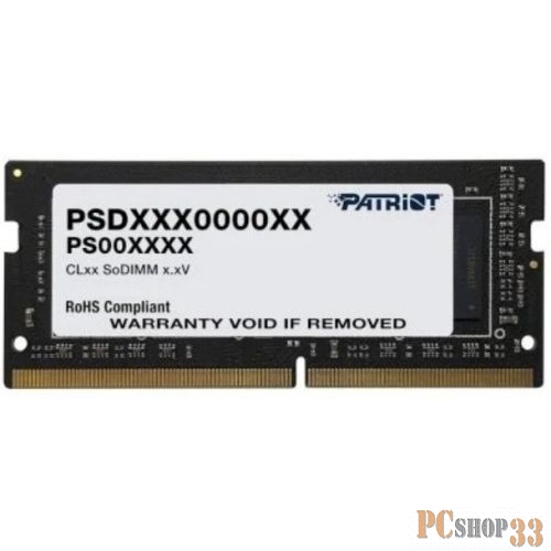 Модуль памяти SO-DIMM DDR 4 DIMM 4Gb PC21300, 2666Mhz, PATRIOT Signature (PSD44G266682S) (retail)
