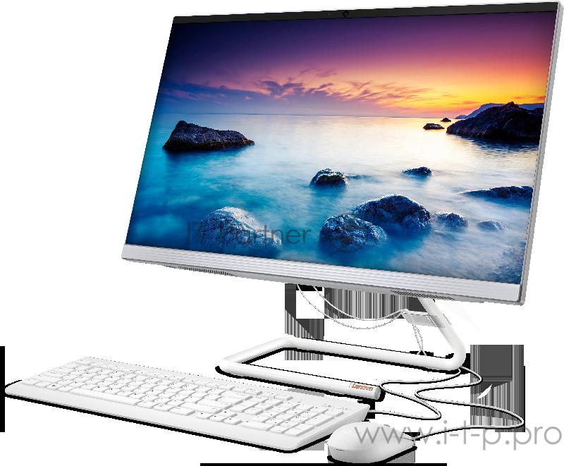 Моноблок Lenovo IdeaCentre AIO 3 24IMB05 23.8(1920x1080)/Intel Core i3 10100T(3Ghz)/8192Mb/1000+128SS UHD Graphics 630/BT/WiFi/war 1y/5.87kg/white/DOS + Клавиатура, мышь USB